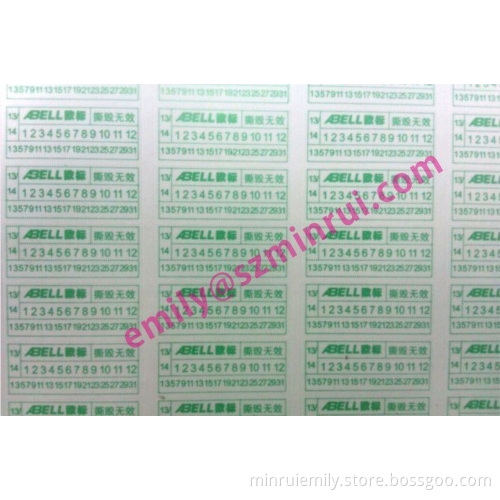 Custom Printed Paper Warranty Seal Stickers With Dates,warranty One Time Use Eggshell Stickers,tamper Resistant Labels 